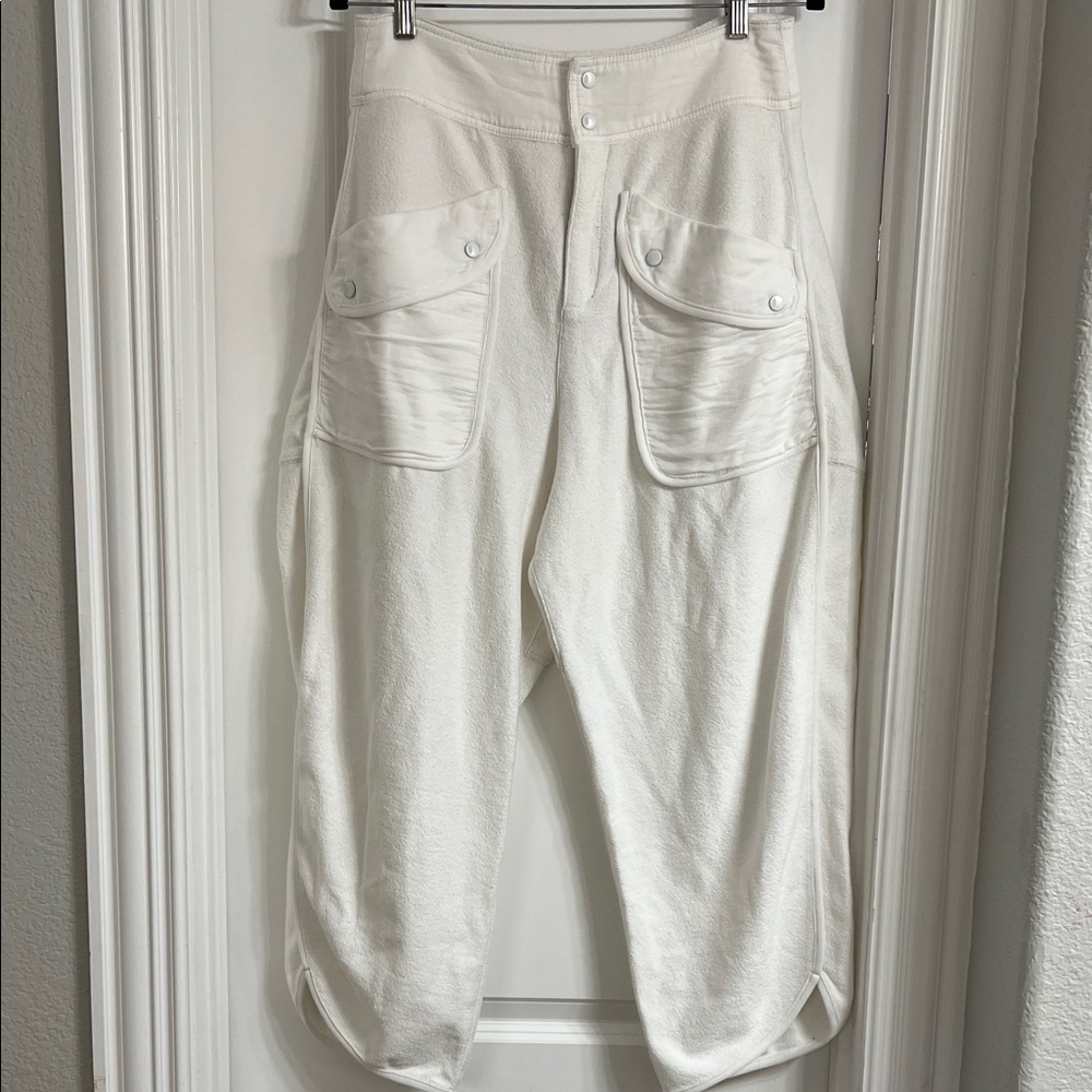 Free People Movement Timko Cotton Pants White/Blanc Size Small - Picture 4 of 8